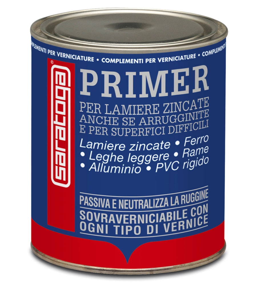 PRIMER PER LAMIERE ZINCATE IN ALLUMINIO, 1 LITRO - SARATOGA